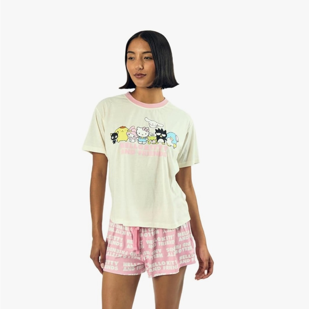 Hello Kitty White and Pink Pyjama Set